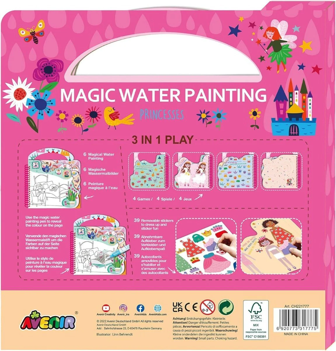Avenir Magic Water Painting Princesses AVCH221777 - Image 4