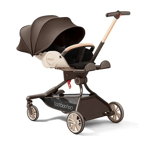Baobaohao Foldable Stroller Carriage - Brown V9 - Image 2