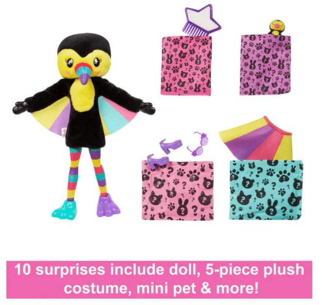 Barbie Cutie Reveal Jungle Series Toucan Doll HKR00 - Image 4