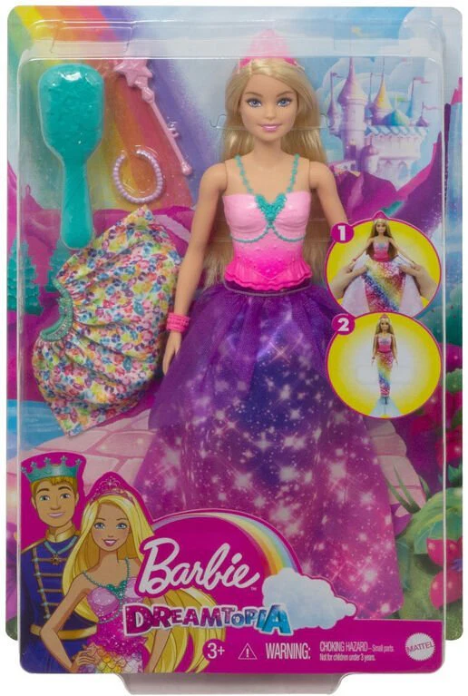Barbie Dreamtopia 2-in-1 Princess to Mermaid Fashion GTF92 - Image 5