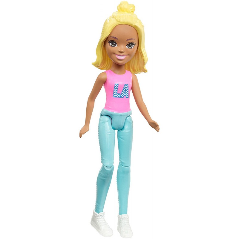 Barbie on the Go Fashion Doll with Pink LA Shirt FHV55