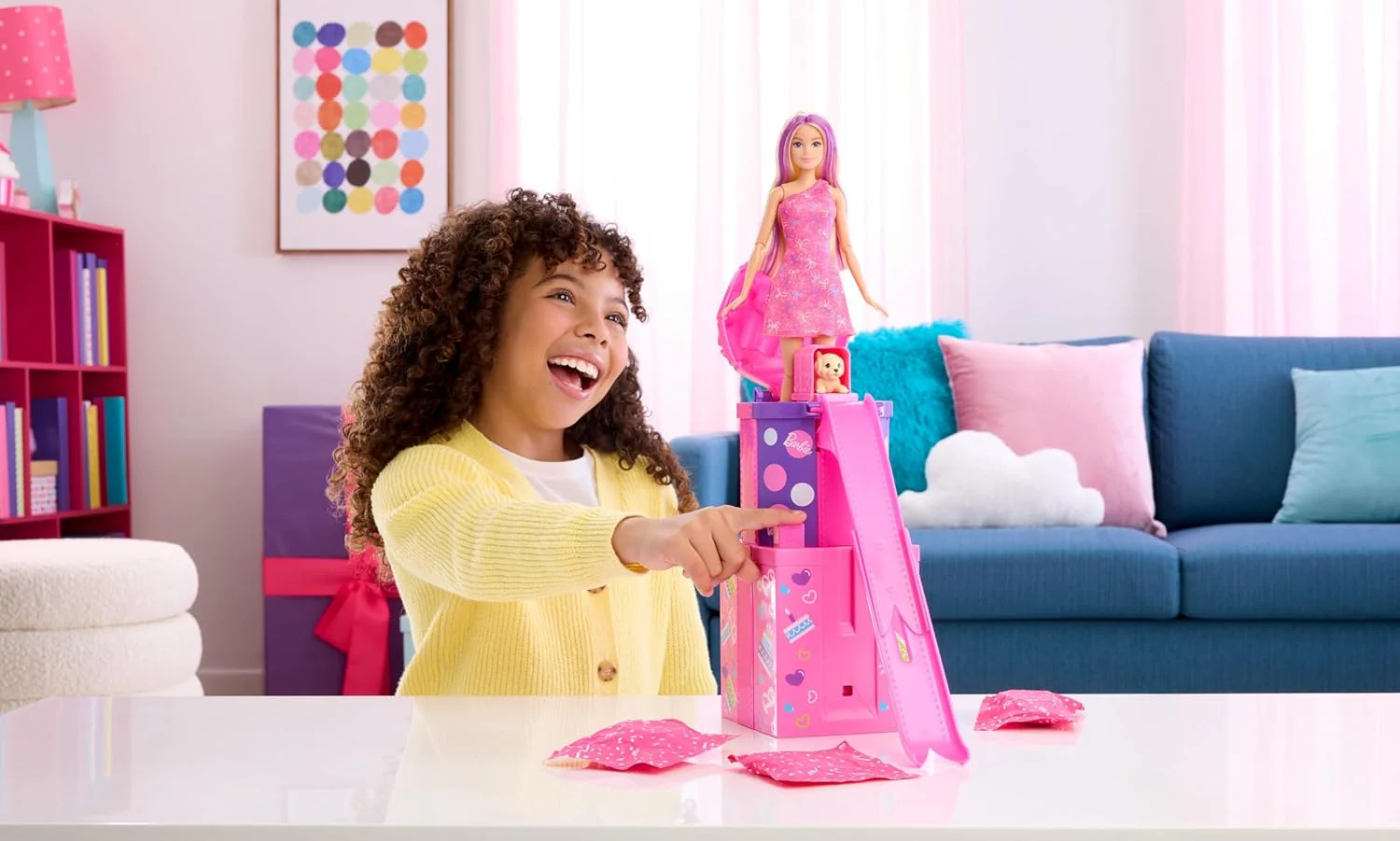 Barbie Party Unboxed Surprise And Slide JKF66 - Image 5