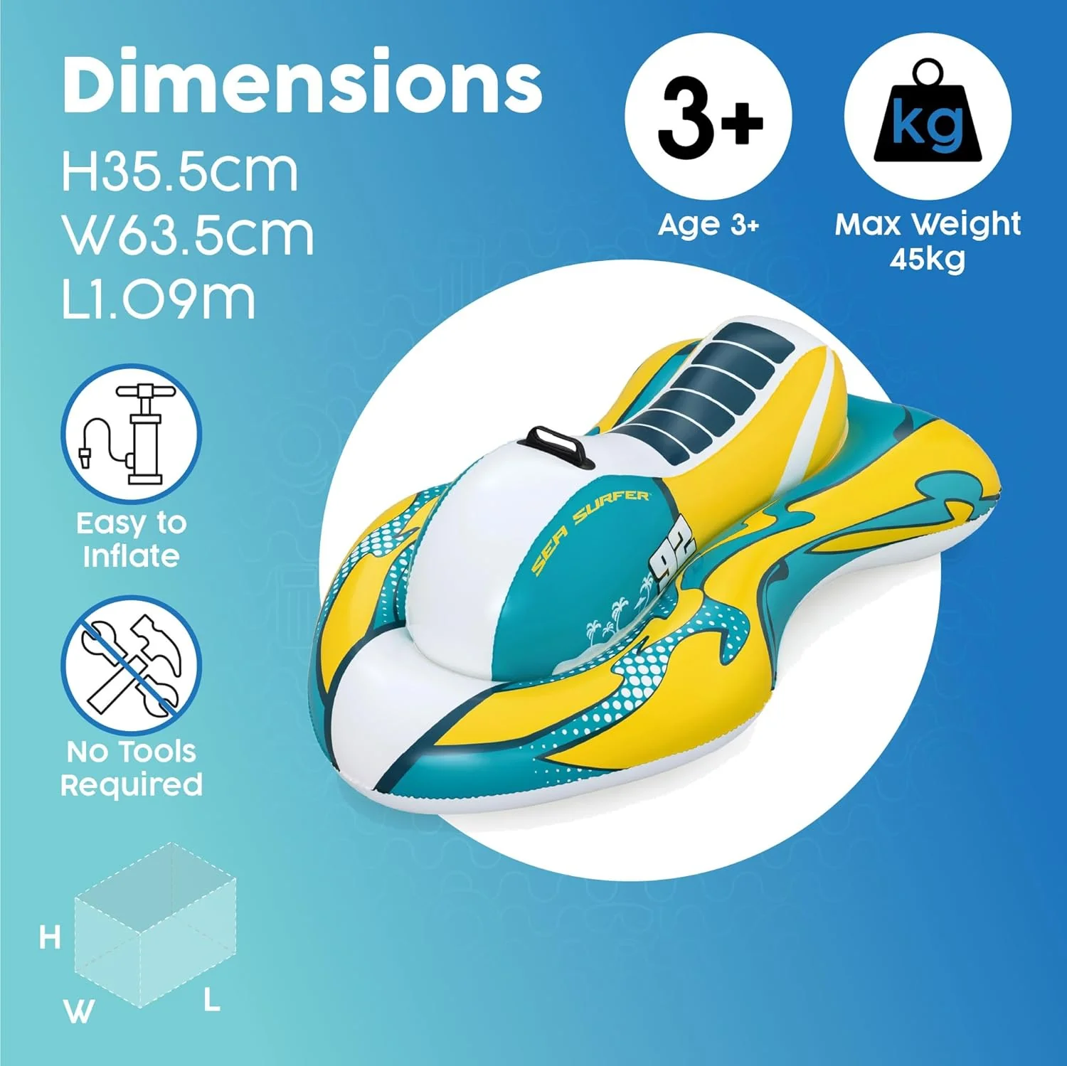 Bestway® Sea Surfer Ride On 41540 - Image 4