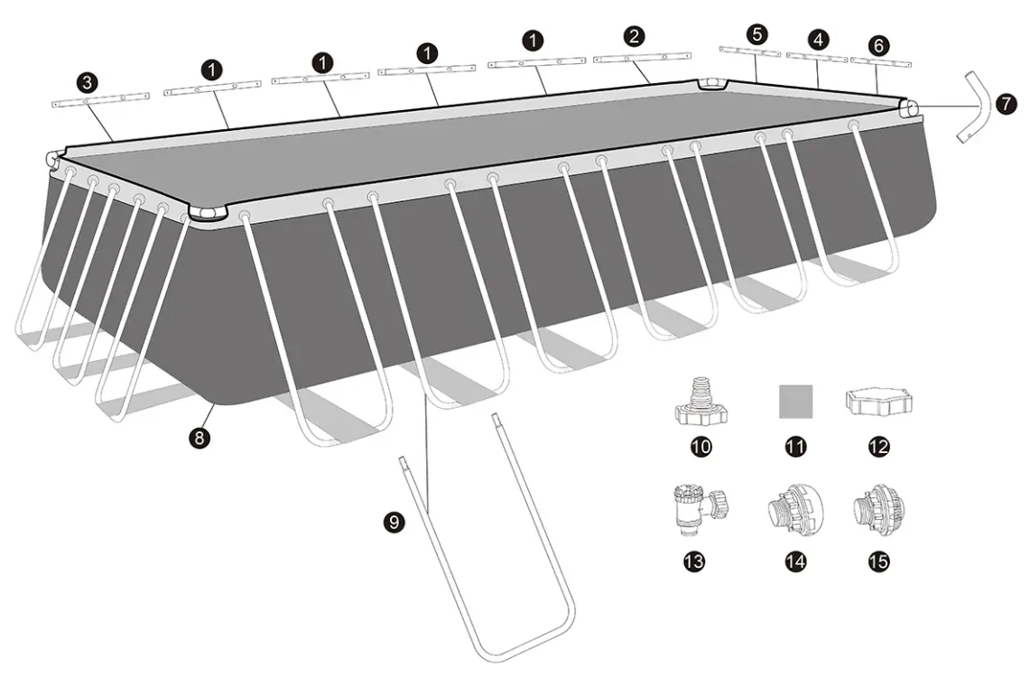 Bestway Apx365 Rectangular Pool 7.32mx3.66mx1.32m 561KG - Image 5