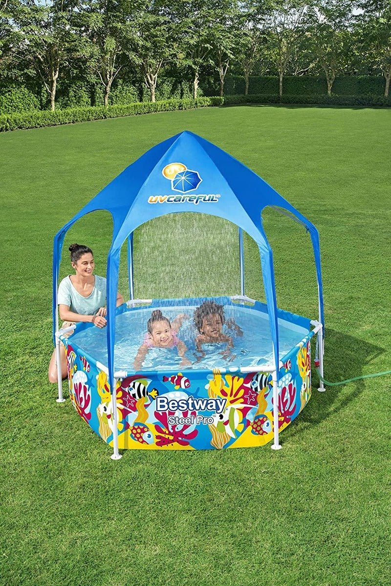 Bestway Steel Pro UV Careful Splash-in-Shade Play Pool 1.83mx51cm 5618T - Image 2