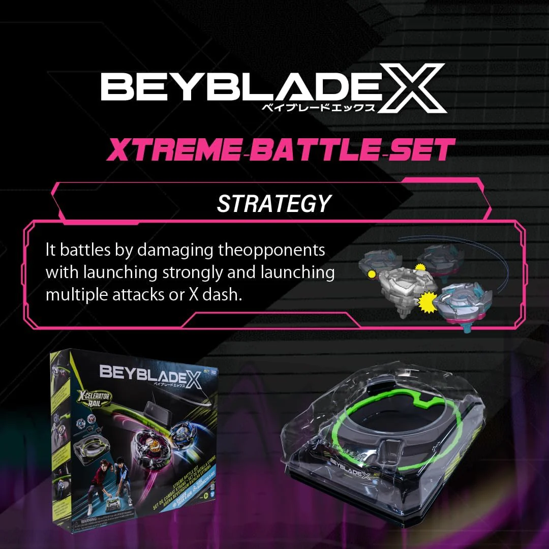 Beyblade X Xtreme Battle Set – Beystadium, 2 Launchers &amp; Tops Included – Model TP9588 - Image 6