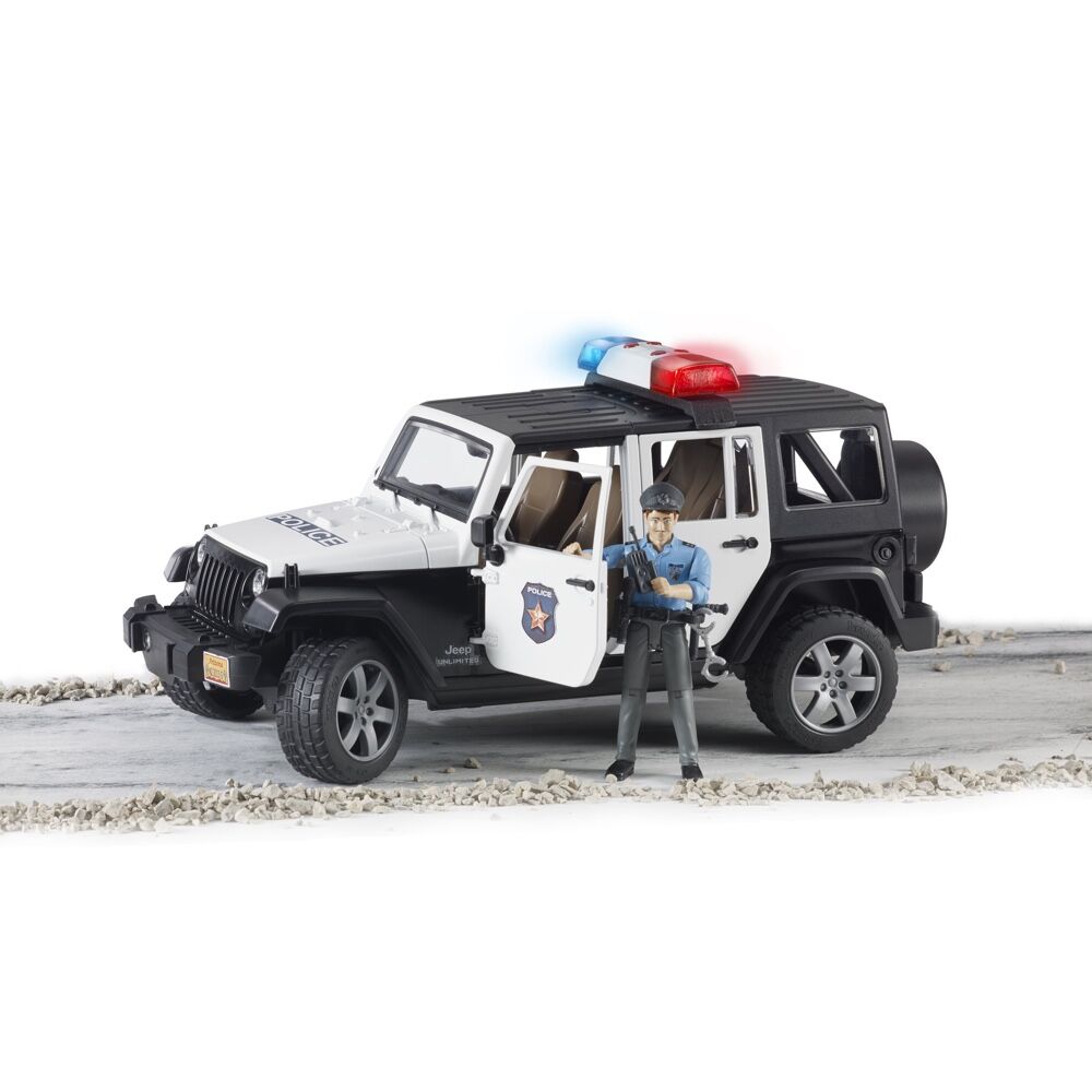 Bruder Jeep Wrangler Unlimited Rubicon Police Vehicle with Policeman - Image 5