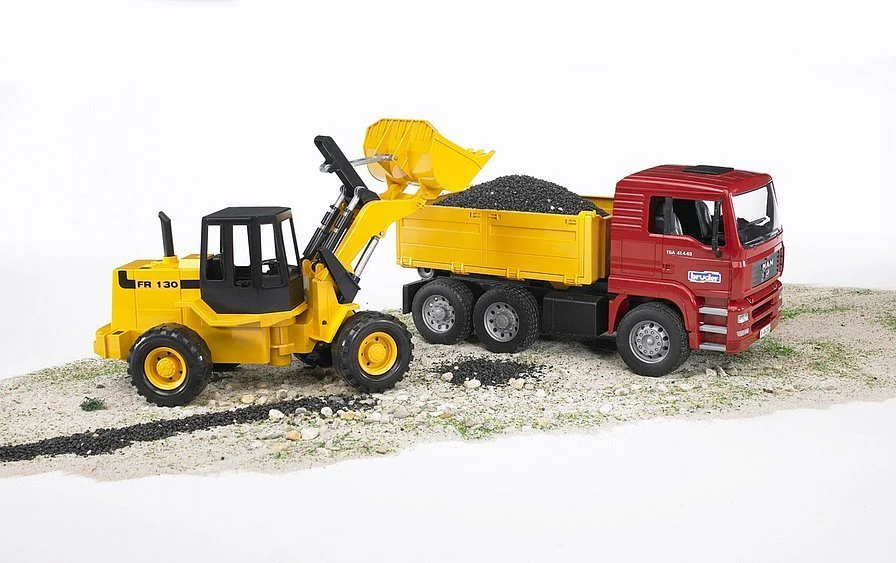 Bruder Man TGA Tipping Trucks with Joint Wheel Loader 02752