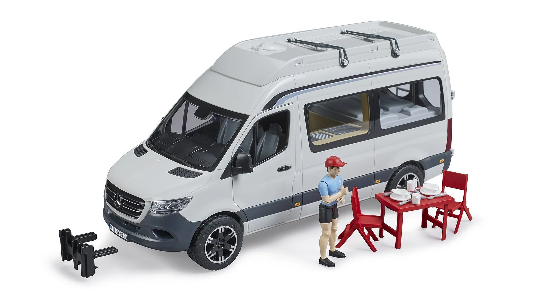 Bruder MB Sprinter with Camper and Driver 02672 - Image 3