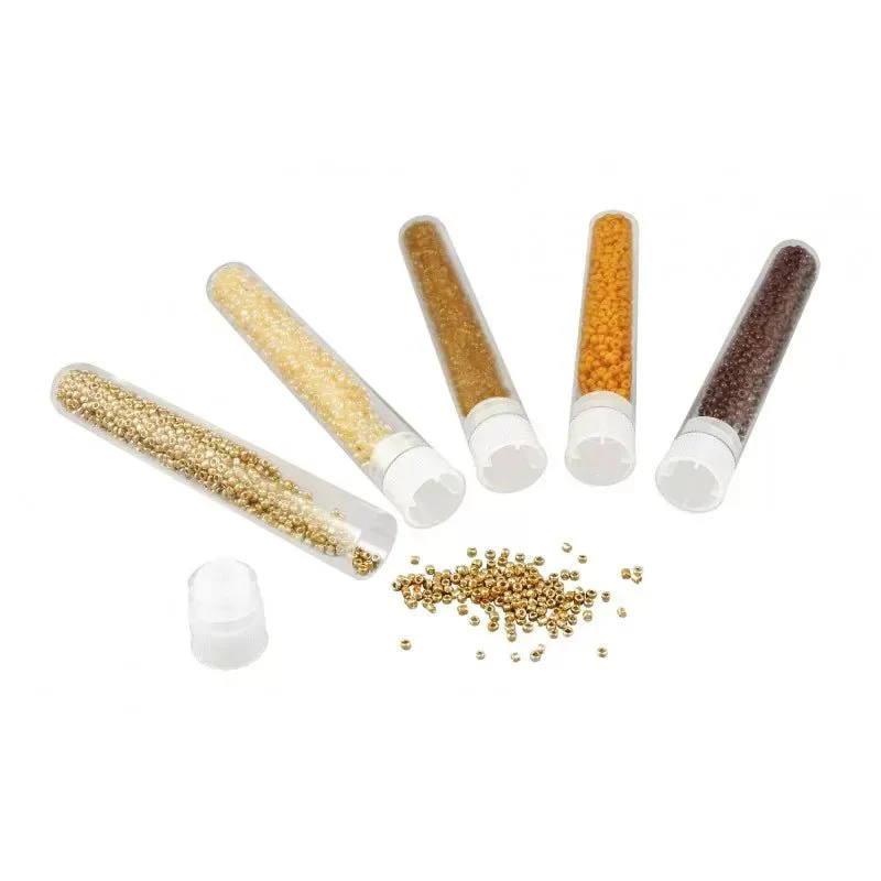 Buki Bead Tubes Gold & Brown PE009 - Image 2