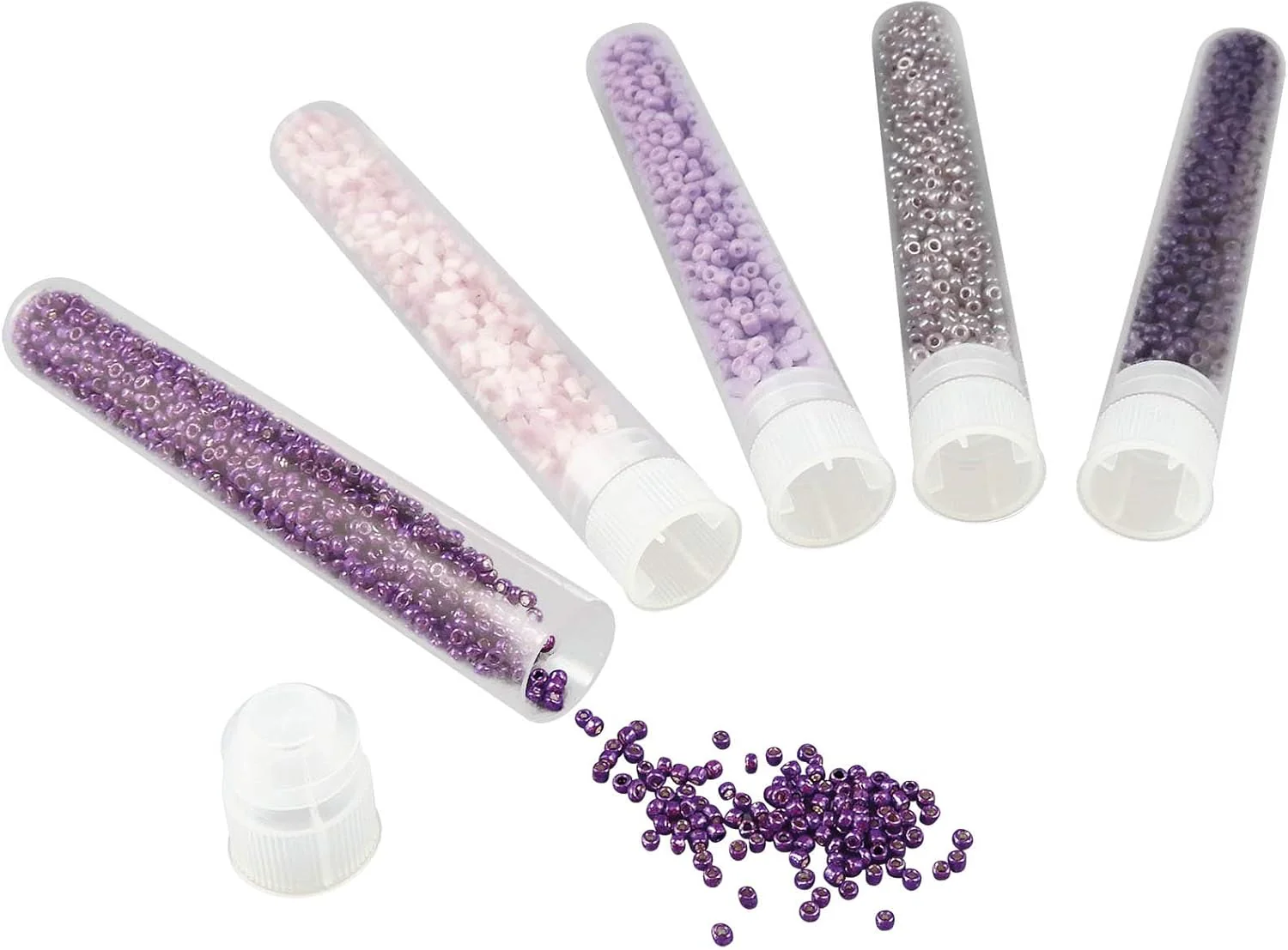 Buki Bead Tubes Purple PE008 - Image 2