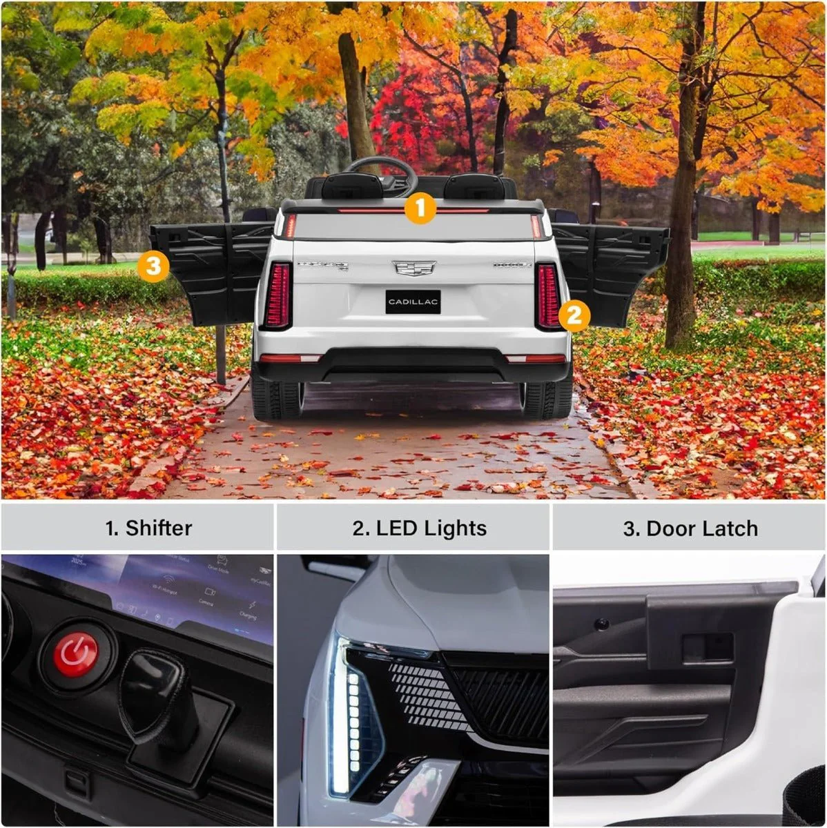 Cadillac Escalade Rideon Car White HL688 - Image 5
