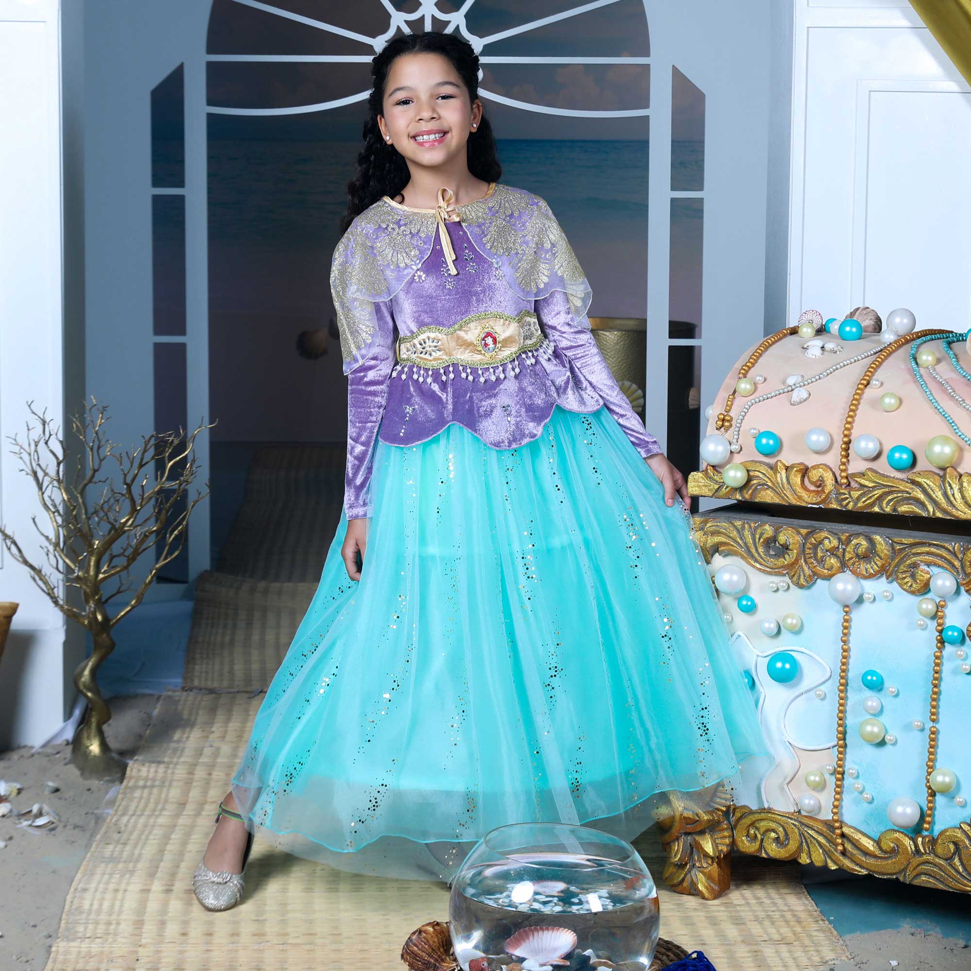 Costume Golden Princess Ariel Prestige Dress-Up M 7-8 - Image 2
