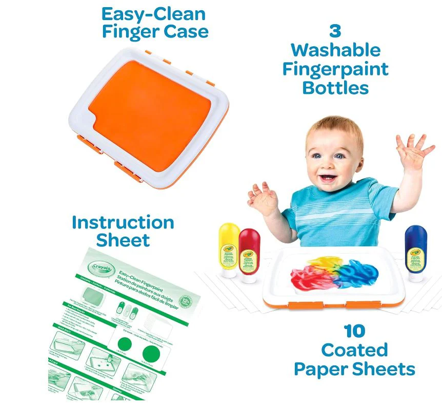 Crayola Easy-Clean Fingerpaint Set - Image 2
