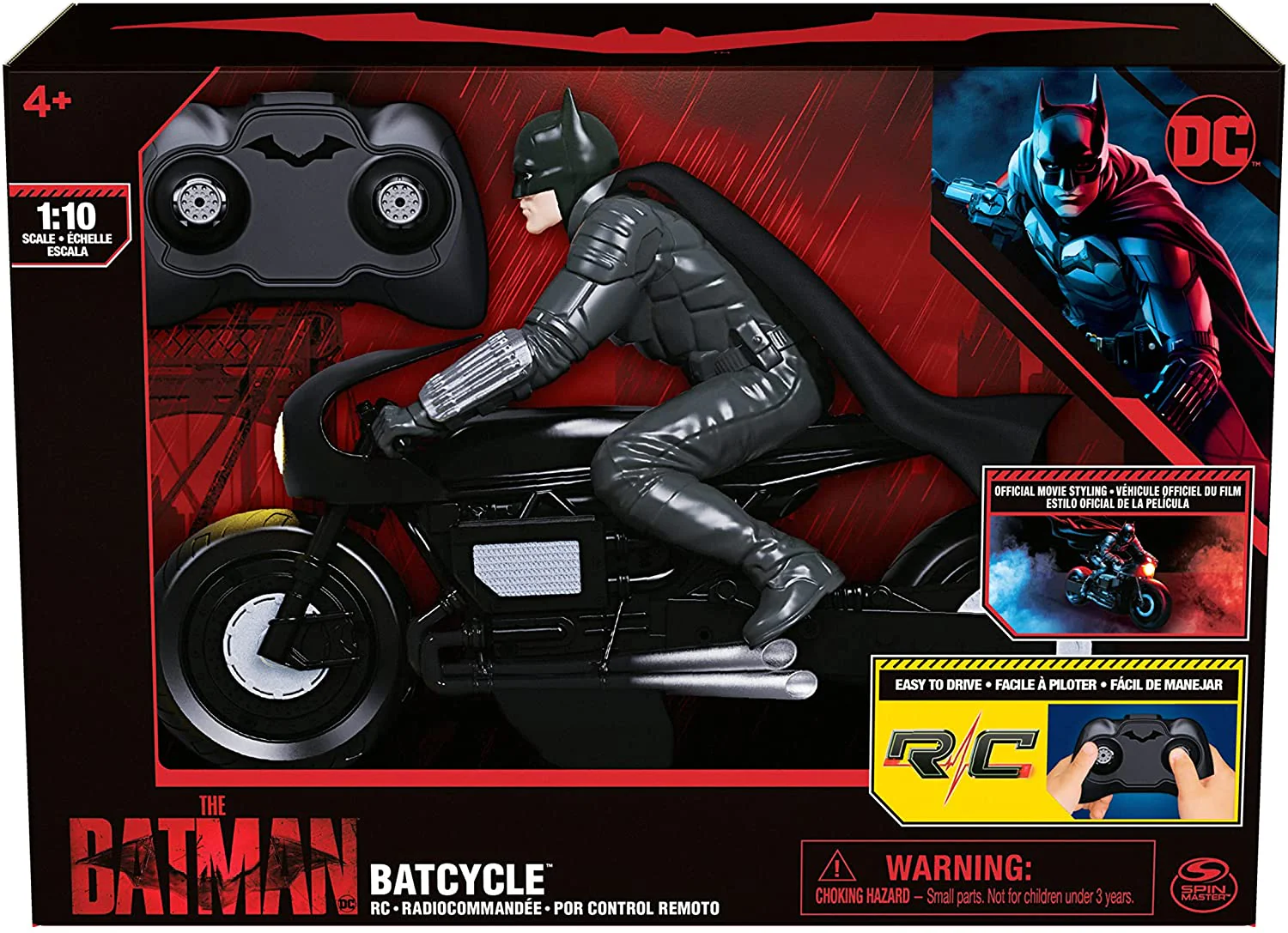 DC Batman Movie RC Batcycle with Batman Rider 1:10 6060490