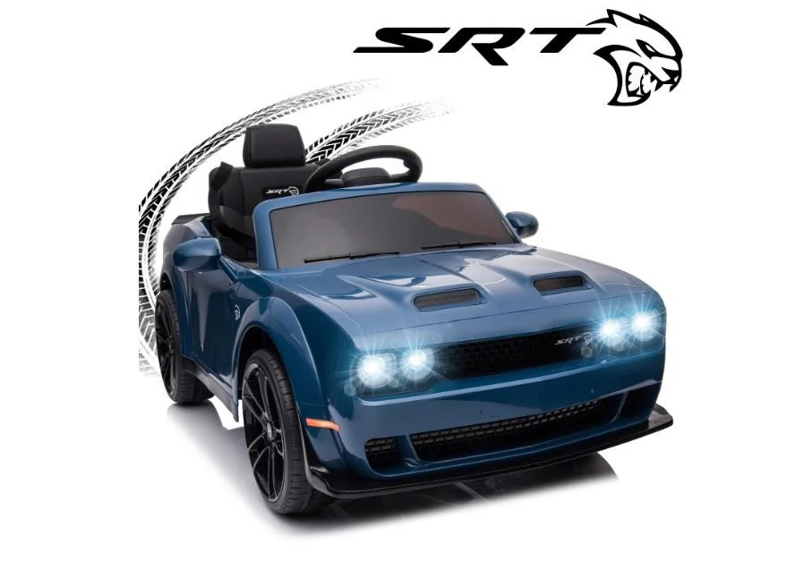 Dodge Challenger SRT Ride On Car 12V/2M, Blue - Image 2