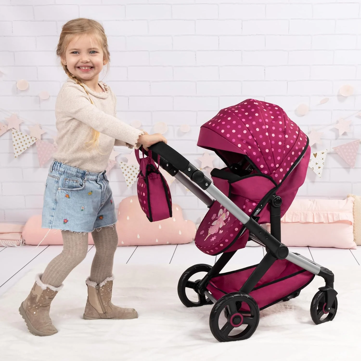 Dolls Pram Xeo Set 17067AB - Image 4