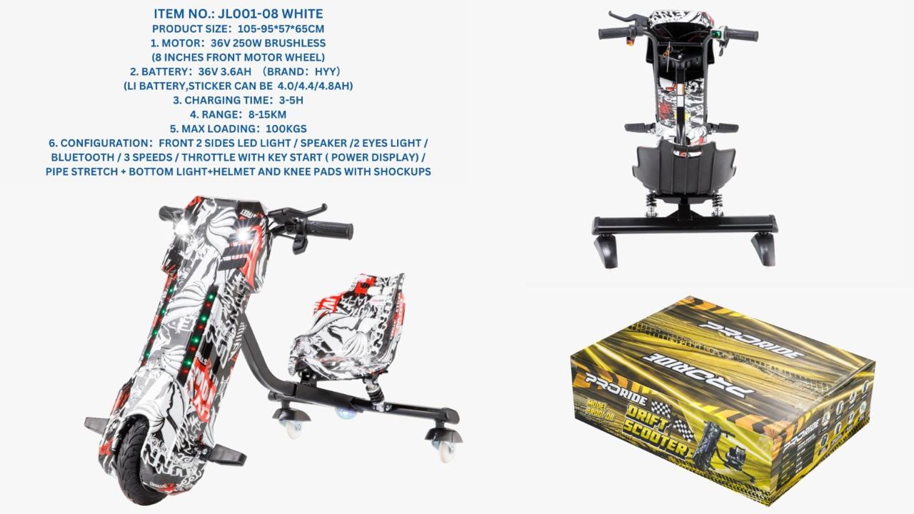 Drift Scooter 36V White PR001-08 - Image 2