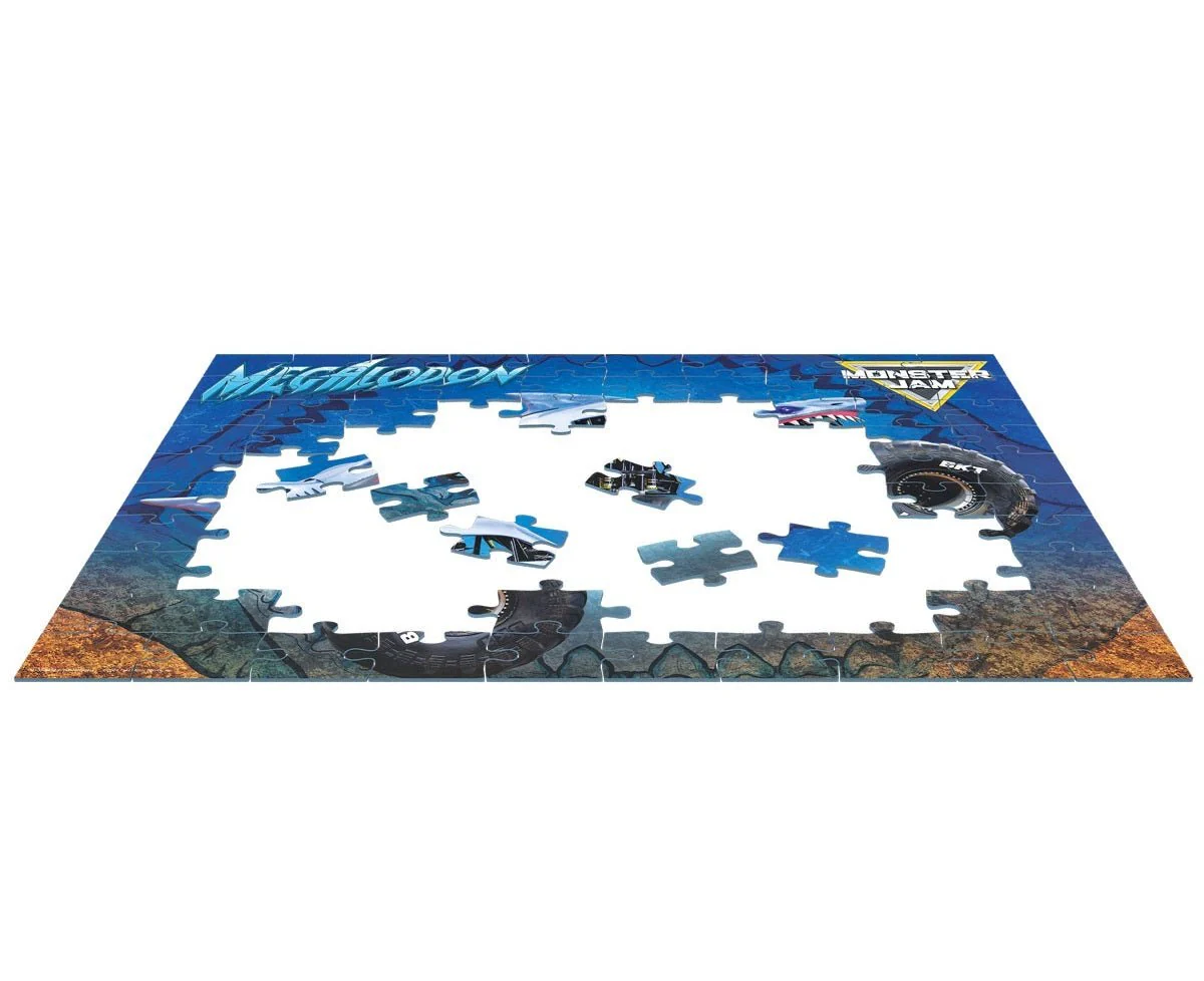 Eurographics Puzzle 100-Pcs In Lunch Bag - Monster Jam Megalodon 9100-5939 - Image 5