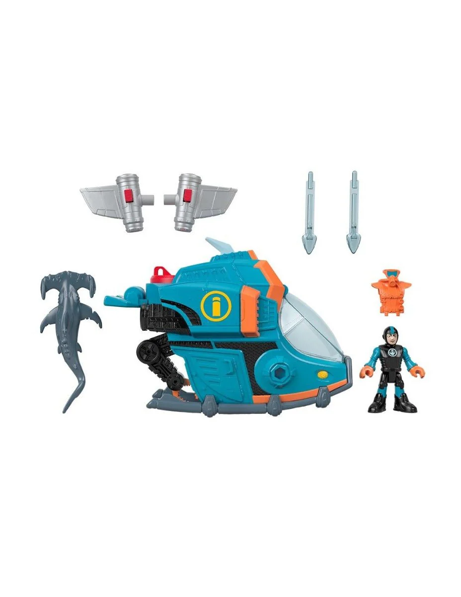 Fisher-Price Imaginext Shark And Vehicle Deep Sea Shark Sub GKG80 - Image 2