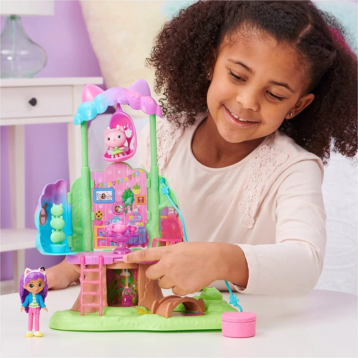 Gabby's Dollhouse Gabby's Kitty Fairy Garden Teahouse 6061583 - Image 3