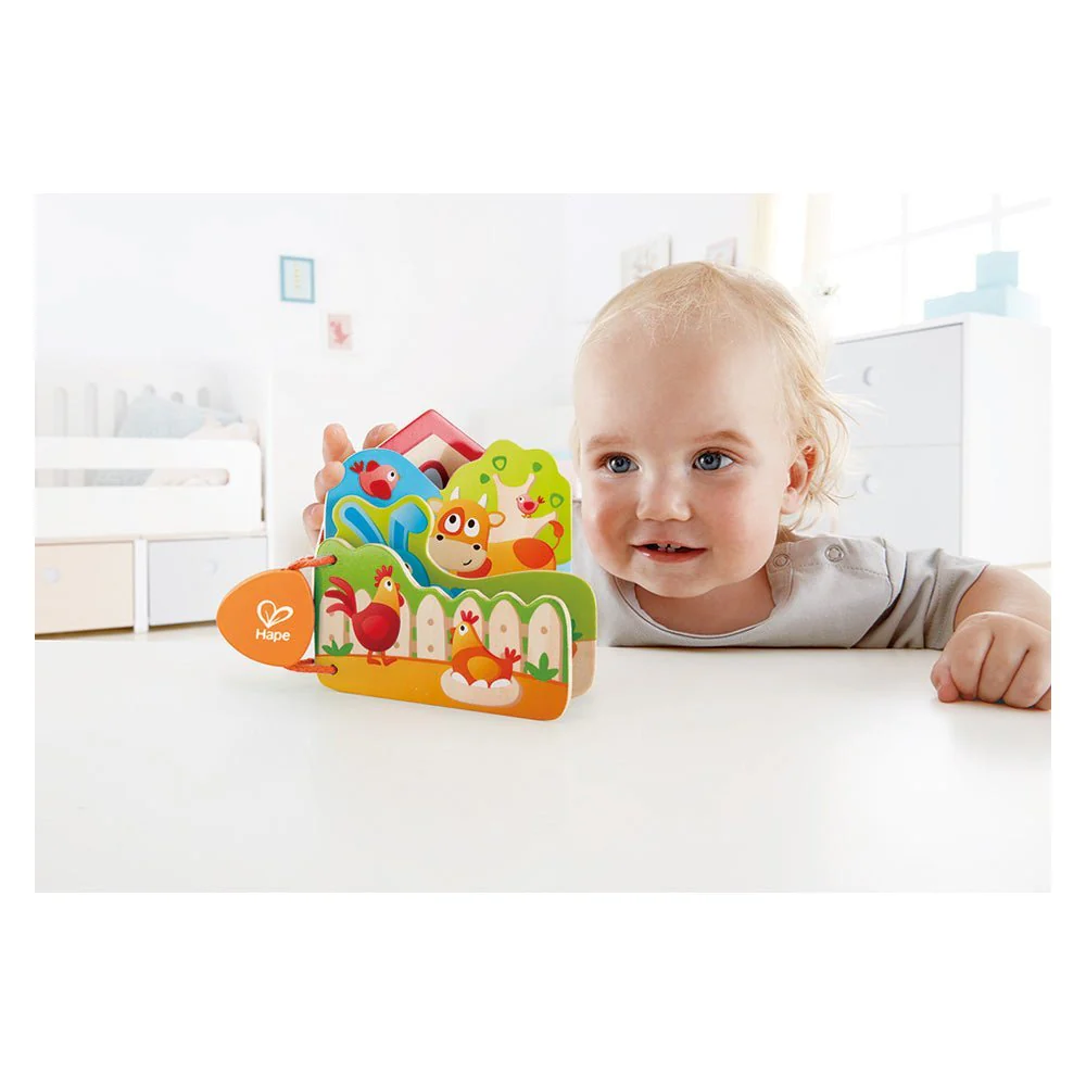 Hape Baby's Farm-Themed Educational Wooden Book - Image 2