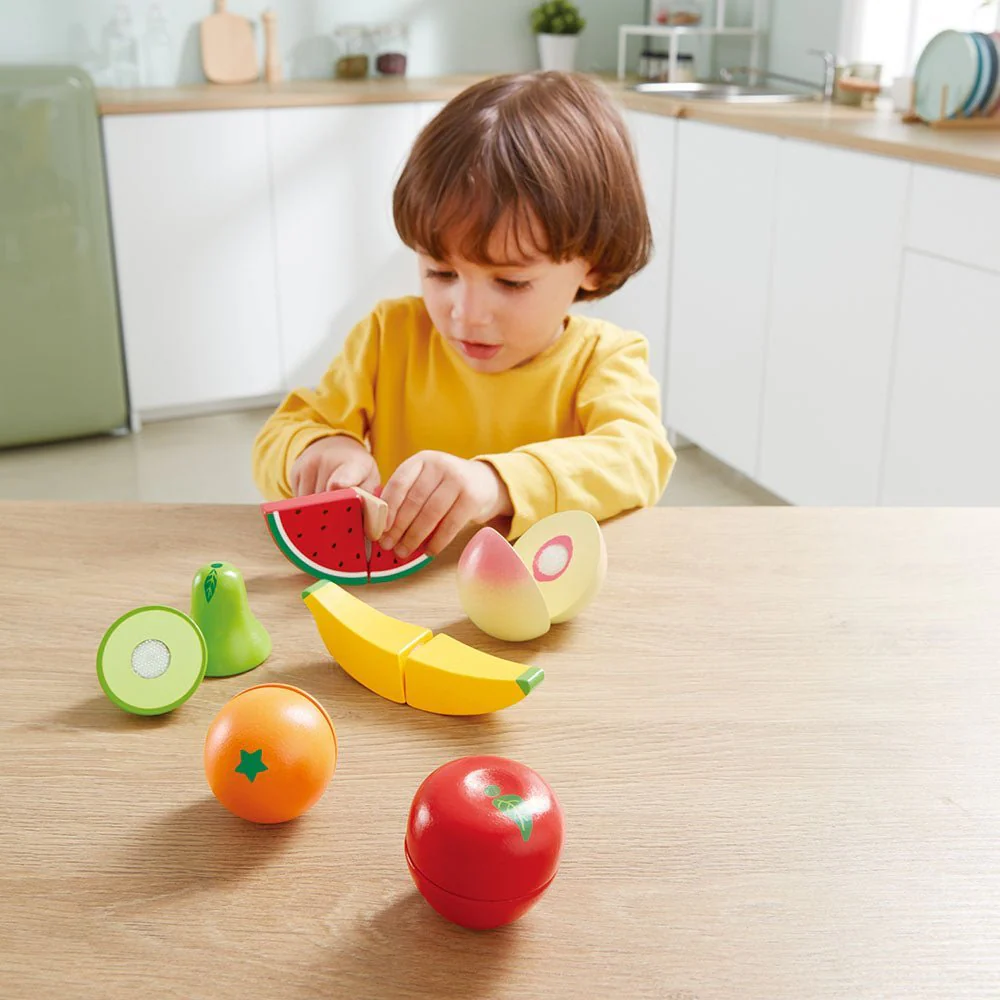 Hape Farm Shop Fruit Wooden Playset 7 pcs - Image 3