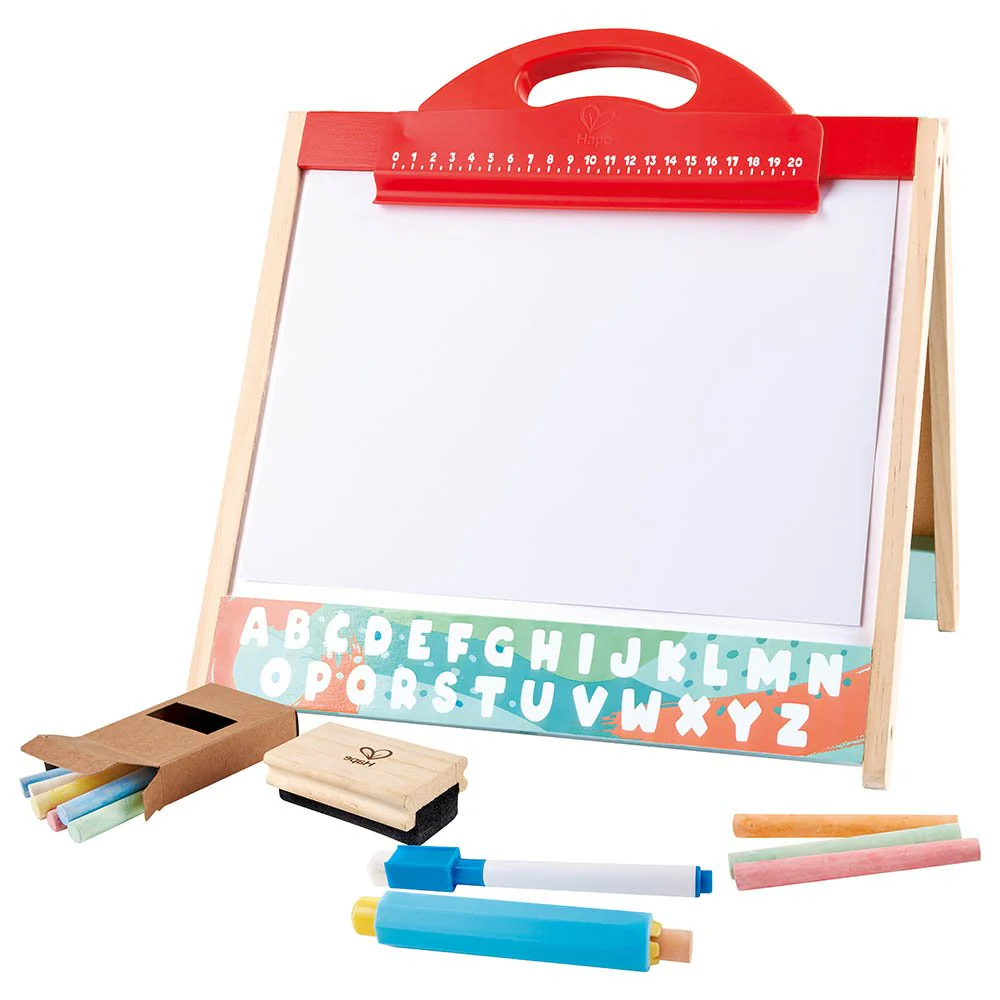 Hape - Foldable Double-side Tabletop Store & Go Easel E1062
