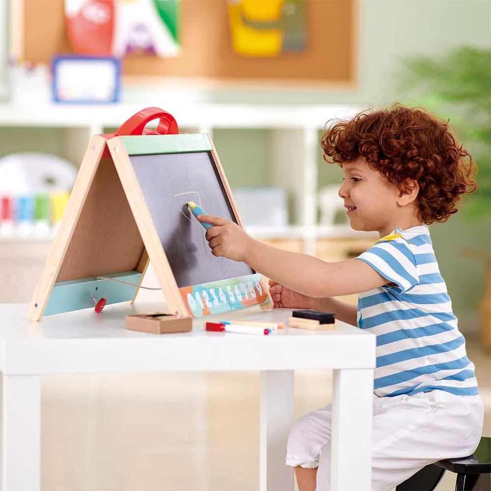 Hape - Foldable Double-side Tabletop Store & Go Easel E1062 - Image 5
