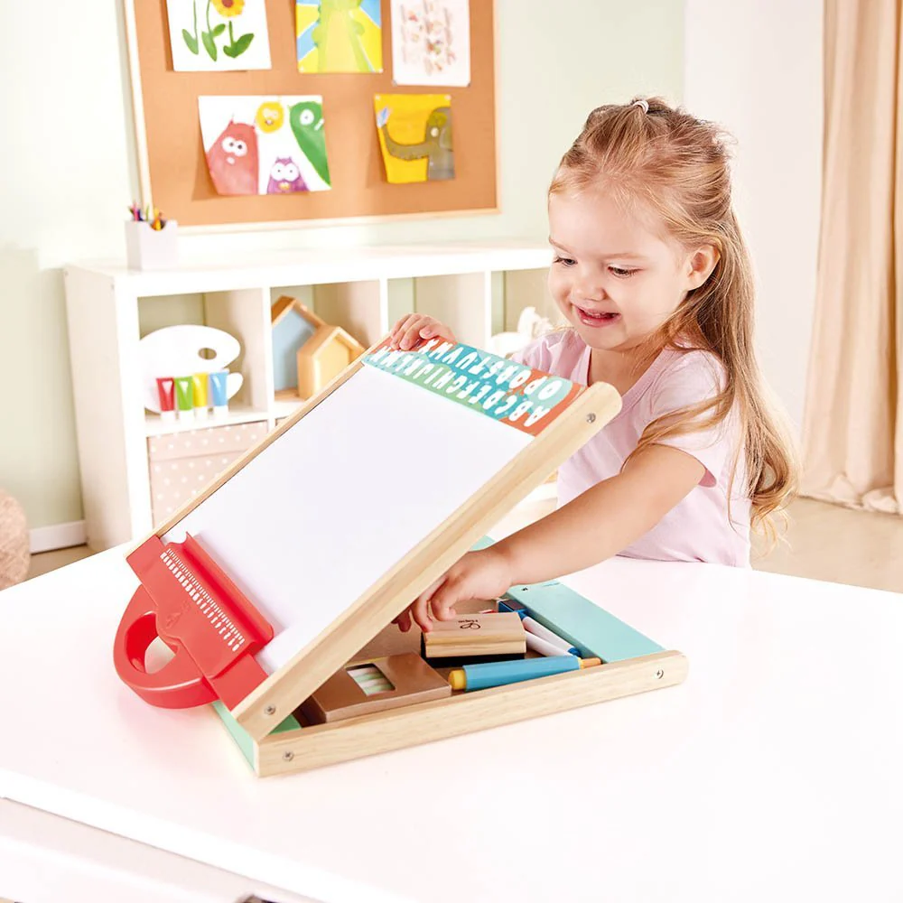 Hape - Foldable Double-side Tabletop Store & Go Easel E1062 - Image 6