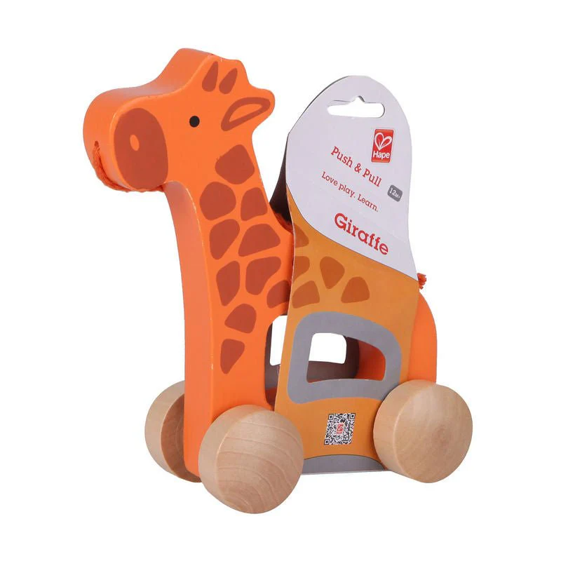 Hape Giraffe-Themed Push & Pull Along Toy - Image 2