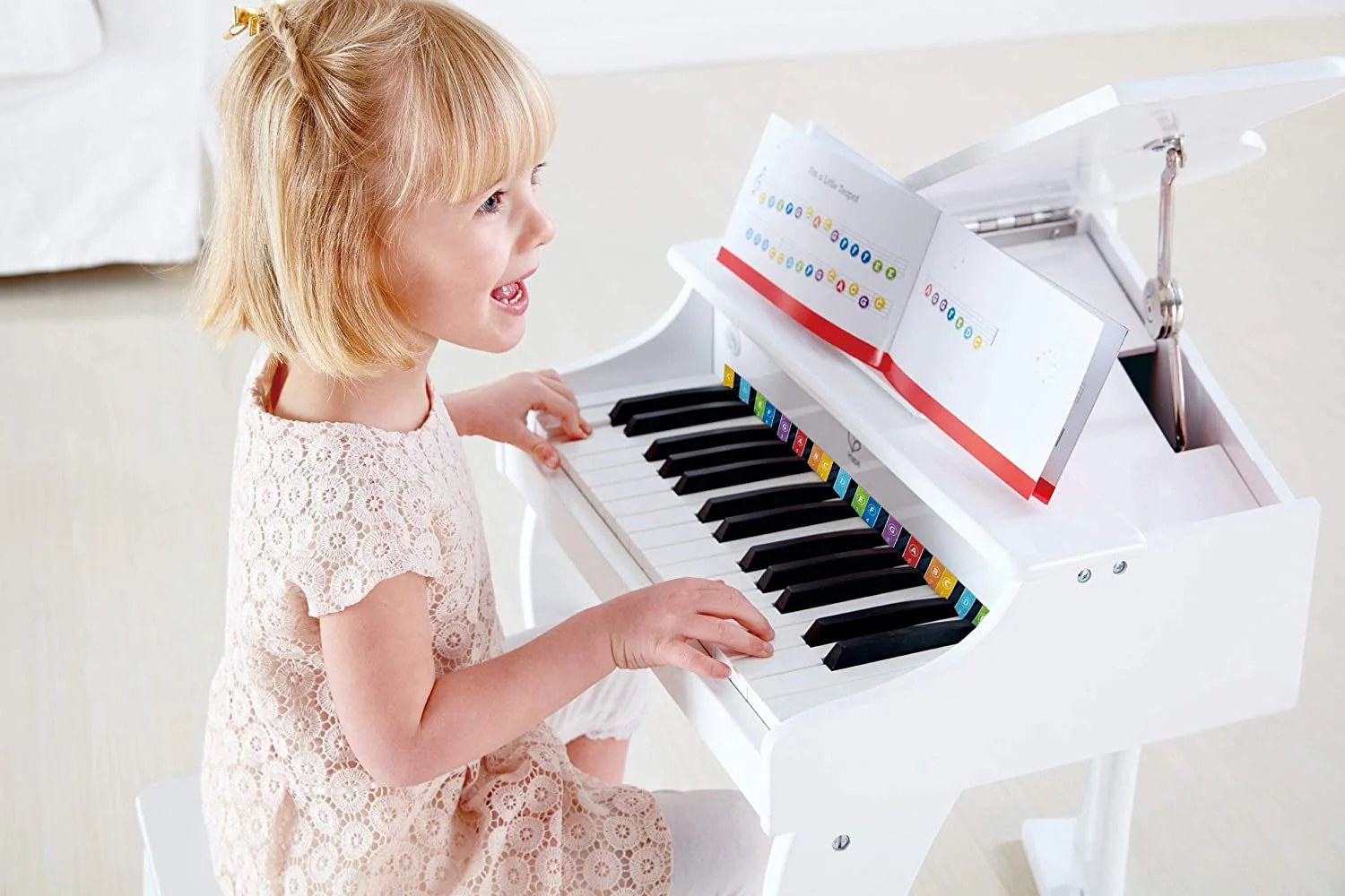 Hape Music Deluxe Grand Piano White 3pcs - Image 2