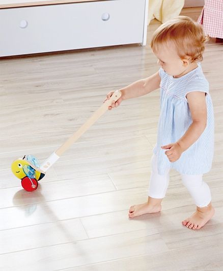 Hape Wooden Bumblebee Push and Pull Toy 1pc - Image 2