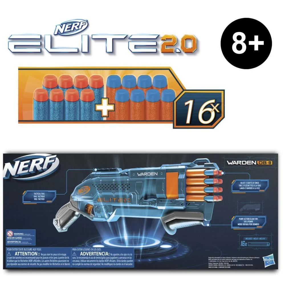 Hasbro Nerf Elite 2.0 Warden Db-8 Blaster E9959 - Image 5