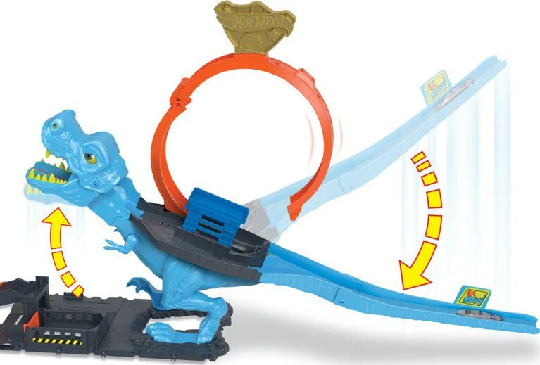 Hot Wheels City T-Rex Chomp Down Playset HKX42 - Image 5