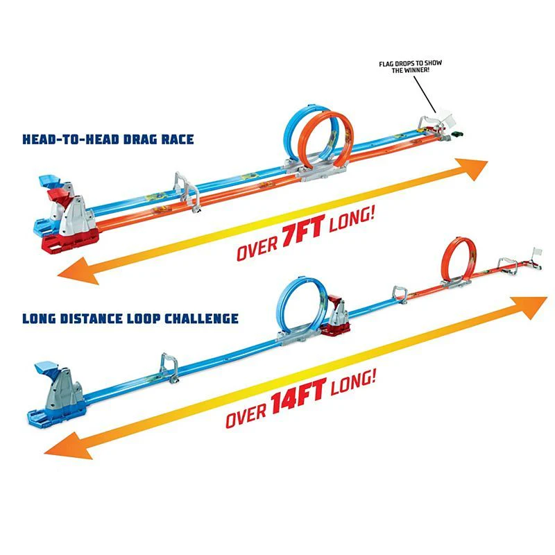 Hot Wheels Double Loop Dash Drag Racing Playset GFH85 - Image 5