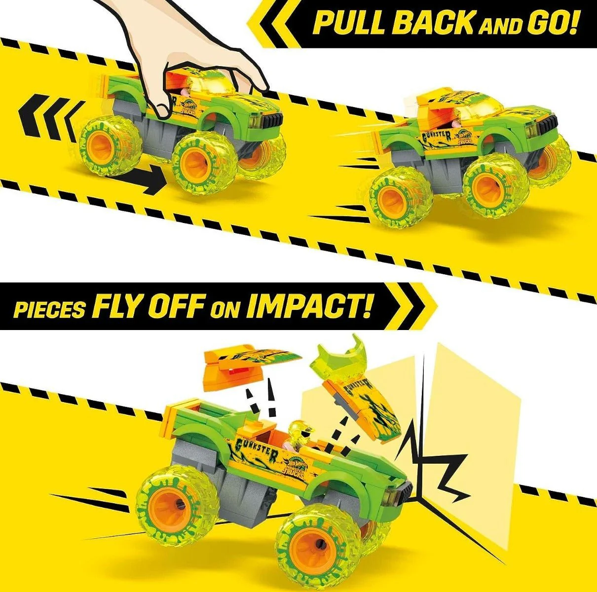 Hot Wheels Monster Trucks Smash & Crash Race Ace HNG52 - Image 4