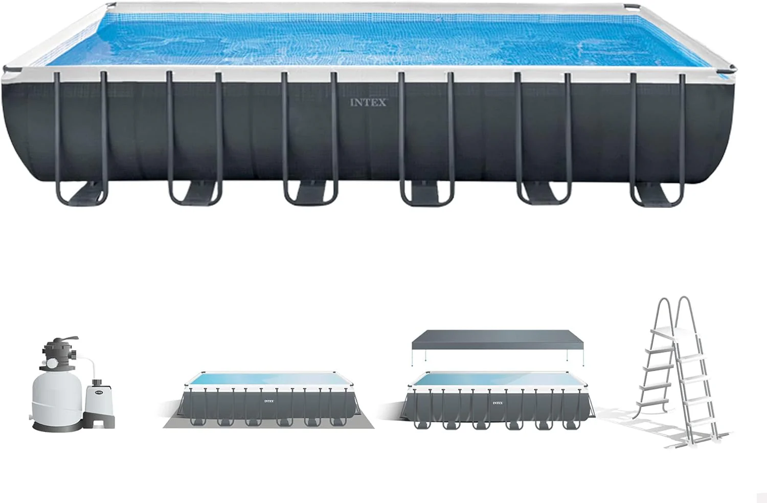 Intex Ultra Rectangular Frame Pool 24ft 7.32mx3.66mx1.32 - Image 2
