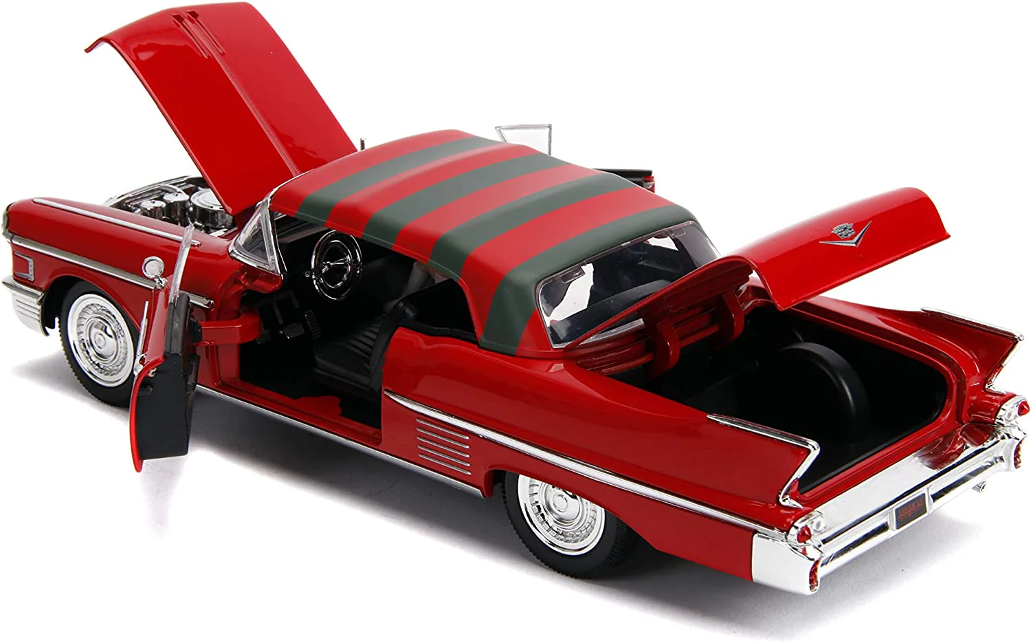Jada 1958 Cadillac Series 62 with Freddy Krueger 1:24 253255004 - Image 4