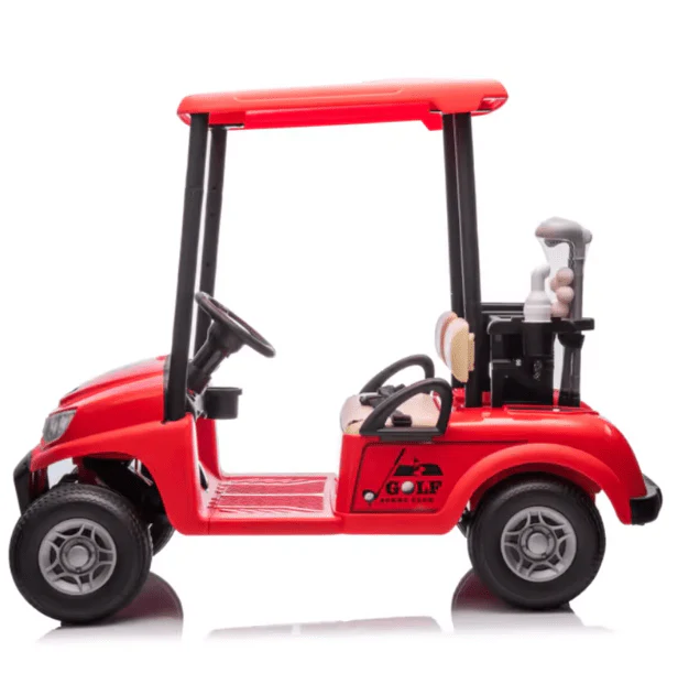 JS390 Electric Kids Golf Cart Ride-On with Remote | Red | 1-6 Years - Image 2