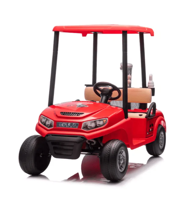 JS390 Electric Kids Golf Cart Ride-On with Remote | Red | 1-6 Years - Image 3