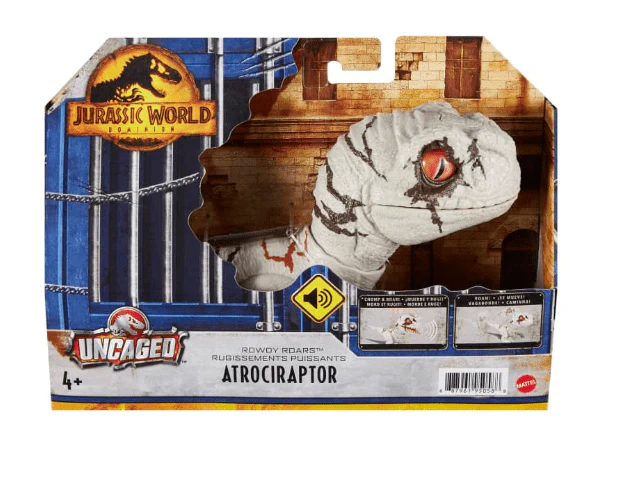 Jurassic World Uncaged Rowdy Roars Speed White Dino Figure GWY57