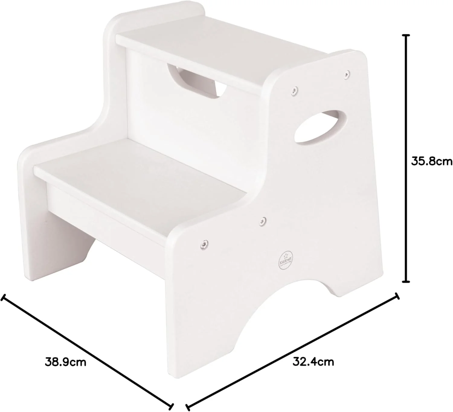 Kidkraft Two-Step Stool - White - Image 2