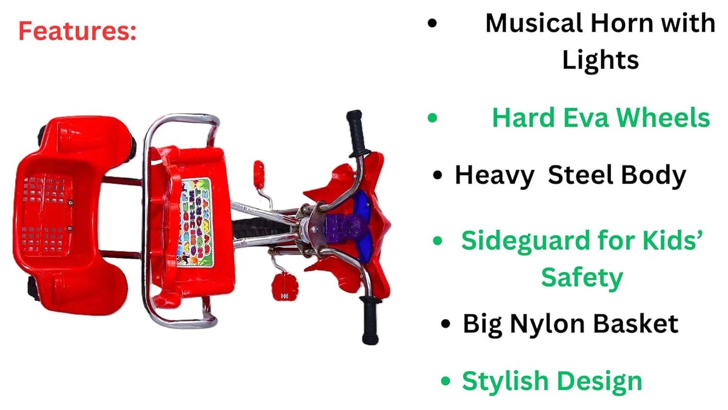 Kids Tricycle Red LB-2244 - Image 3