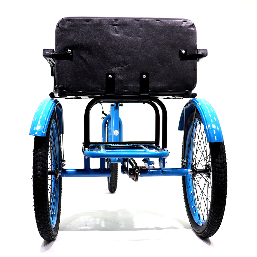 Knolly Three Wheel Bicycle 12 Inch Double Seat Blue - Image 4