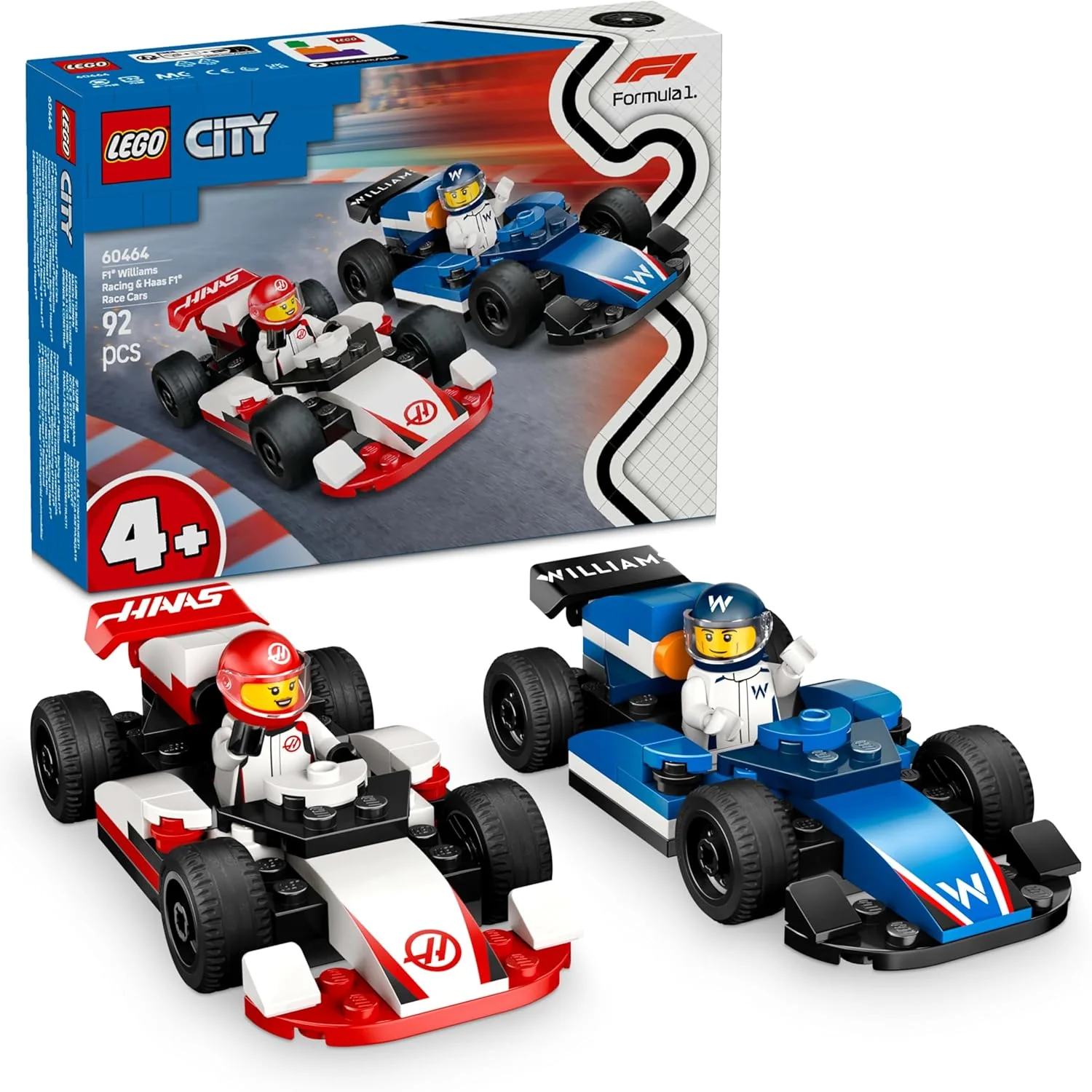 LEGO F1 Williams Racing & Haas F1 Race Cars 6526304/60464 - Image 3