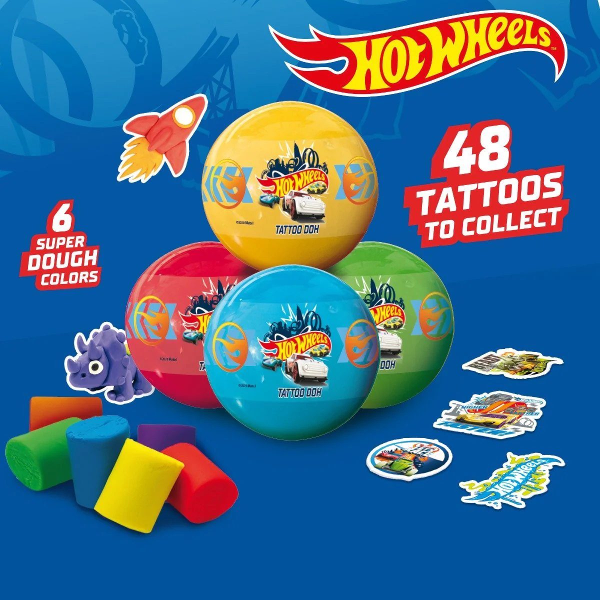 Lisciani Hot Wheels Tattoo Dough 86467 - Image 3