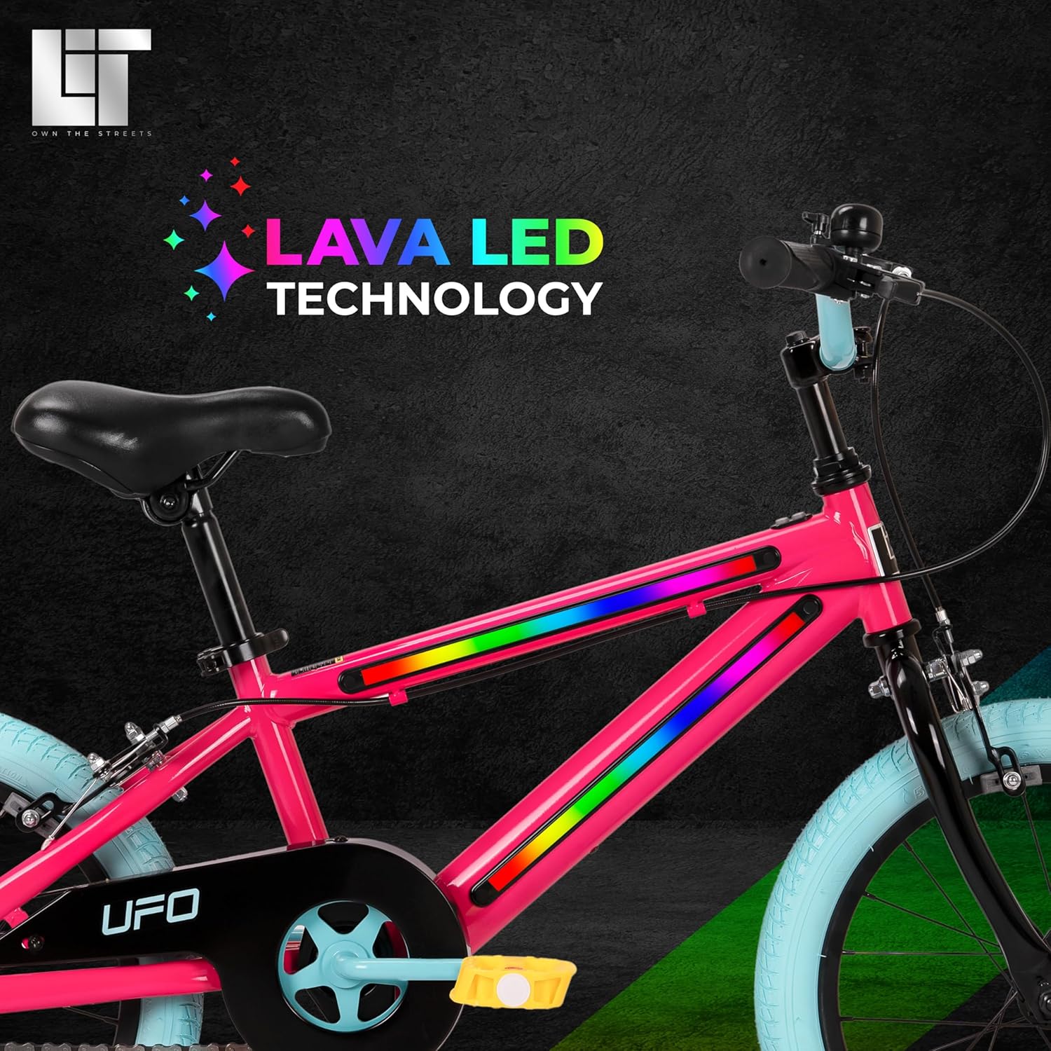 Spartan LiT UFO 16-Inch Hot Pink Bicycle LT-3001 - Image 3