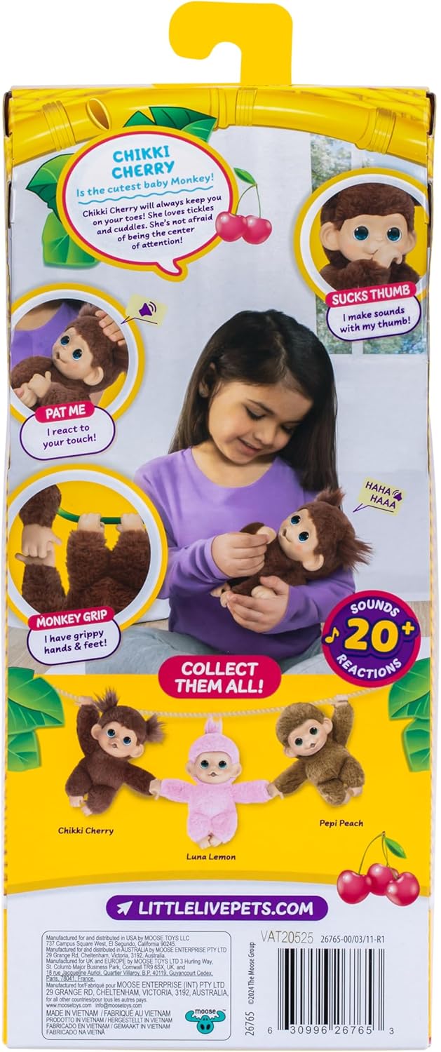 Little Live Pets My Baby S3 Mini Monkey Single Pack Chikki Cherri 26765 - Image 15