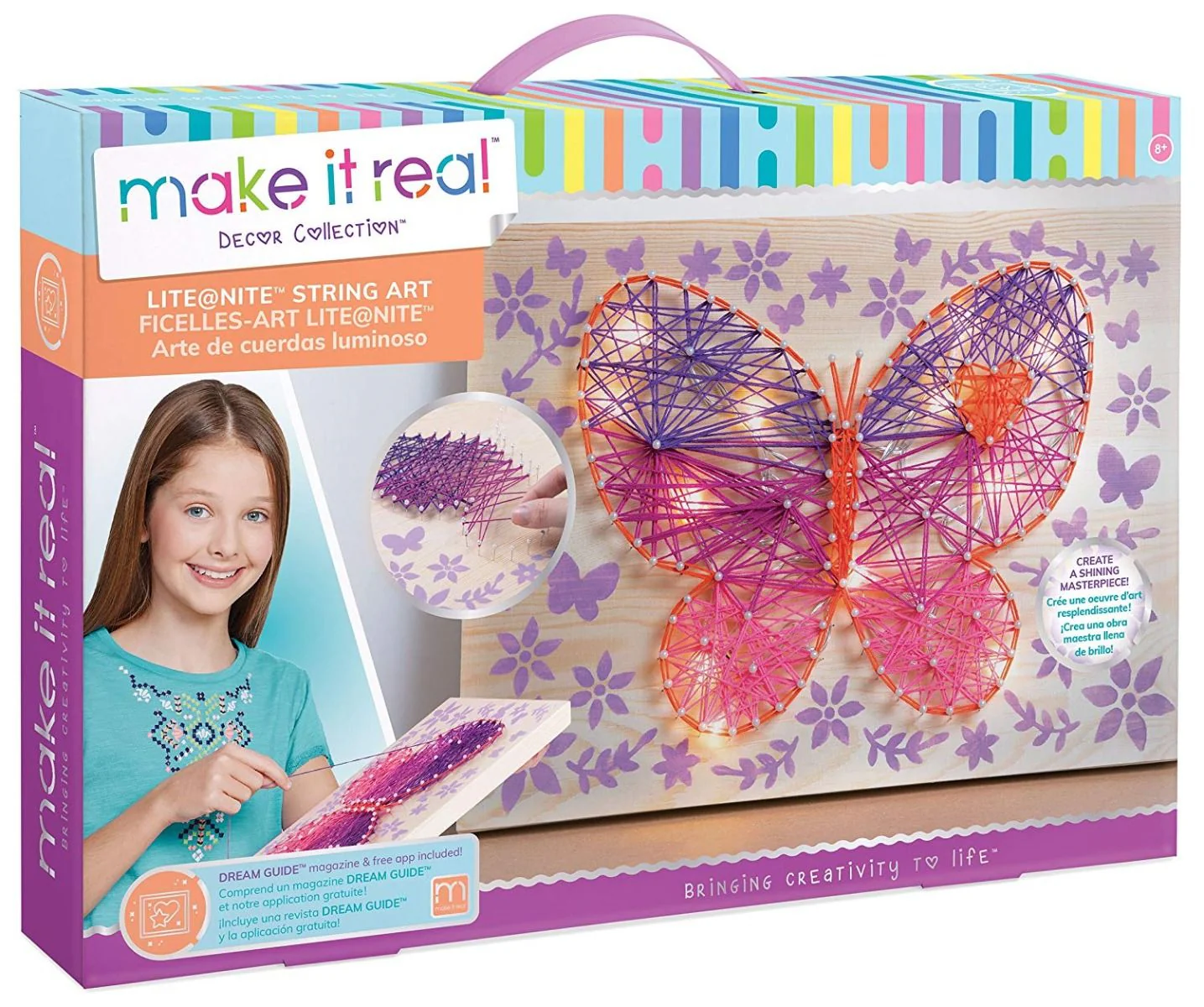 Make It Real Lite Nite String Art LED Light and String Wall Art Kit